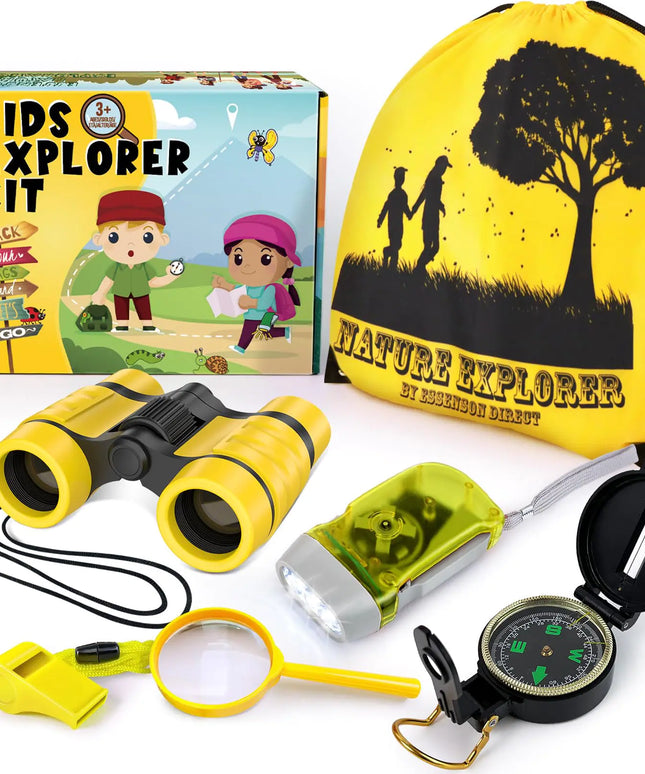Kids Explorer Kit - Adventure Kit for Kids Outdoor Explorer Kit with Binoculars Summer Outdoor Toys for Kids Ages 4-8